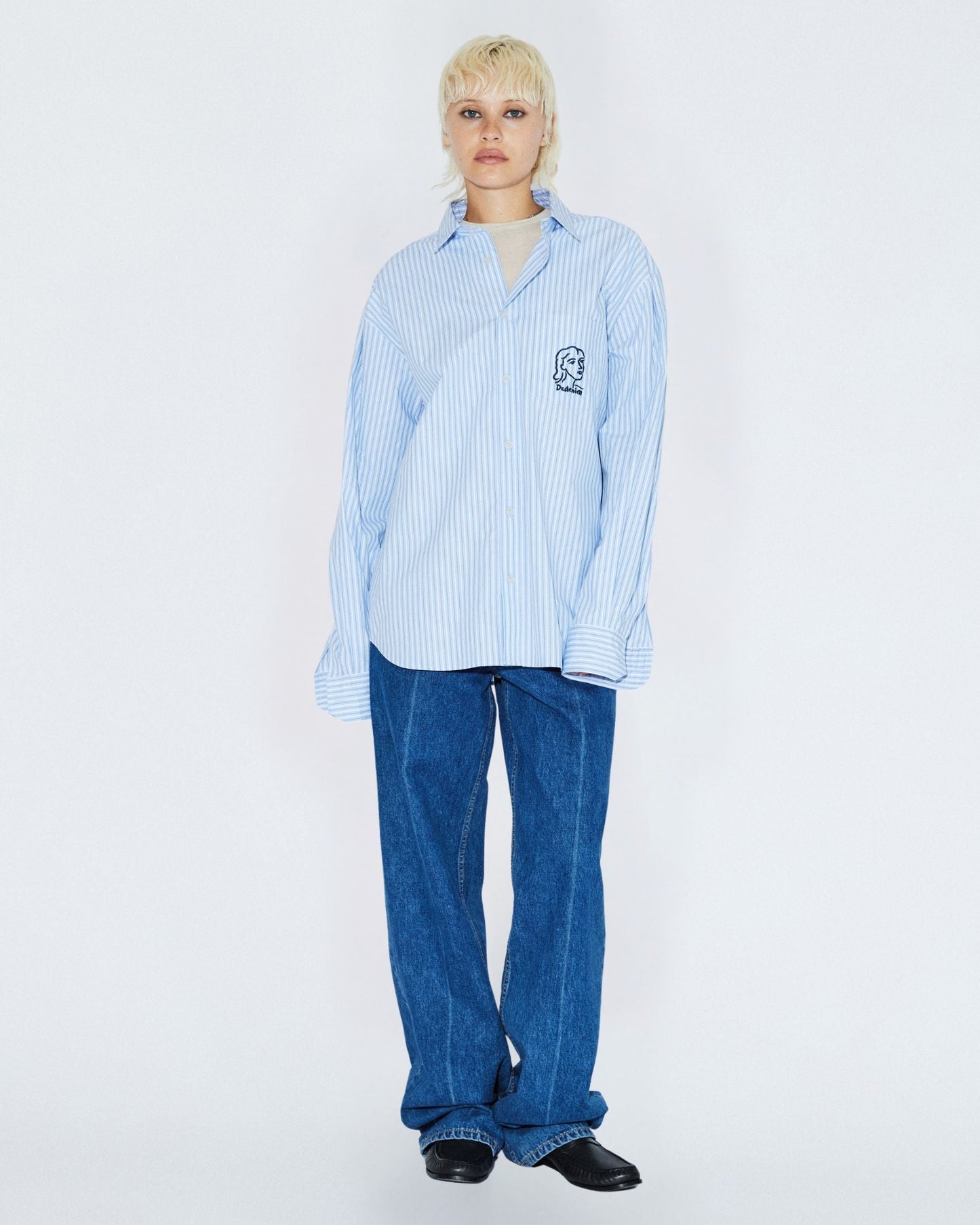 Wes Shirt - Lt Blue Stripe Draw