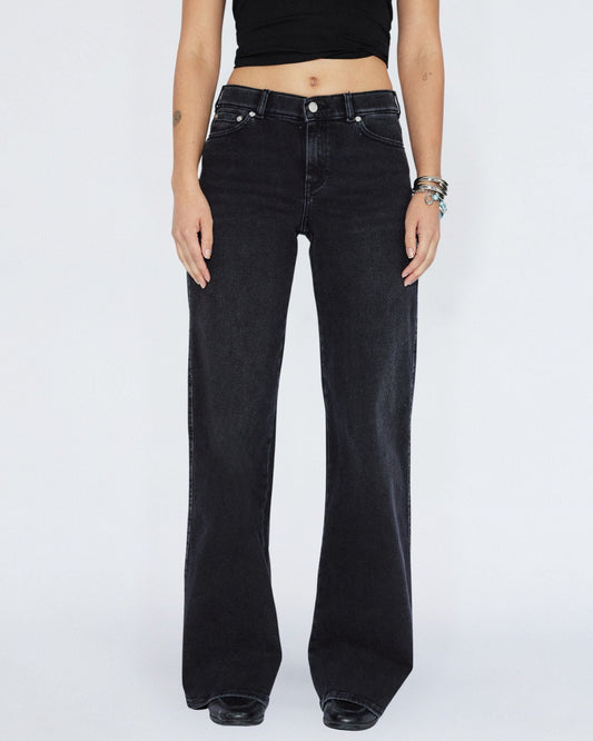 Zila Mid Wide Jeans - Black Mist