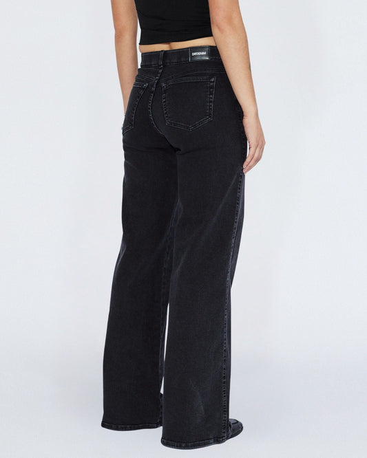 Zila Mid Wide Jeans - Black Mist