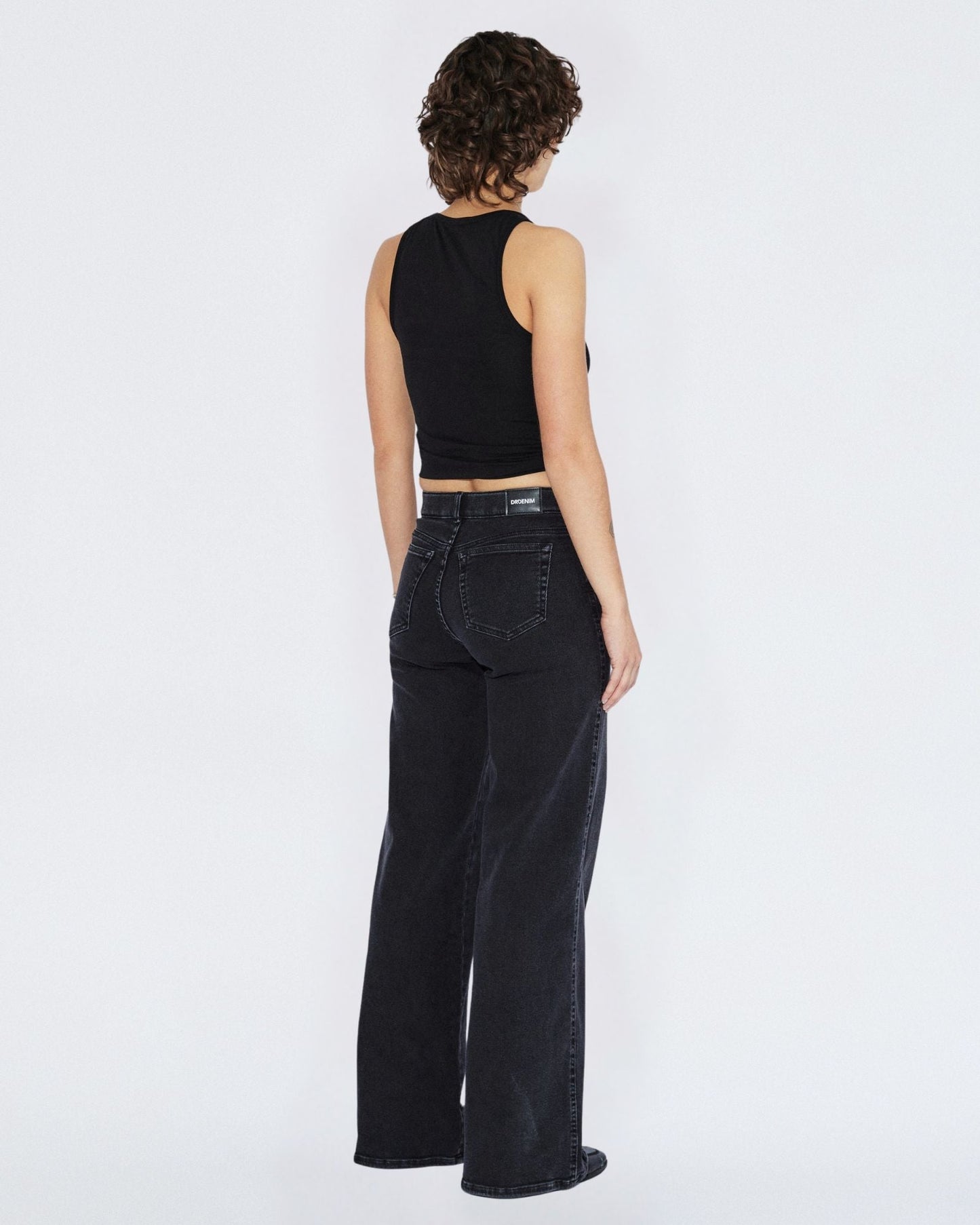 Zila Mid Wide Jeans - Black Mist