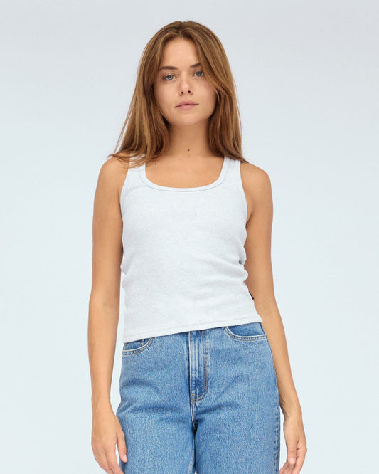 Nyla Top -  Light Grey Melange