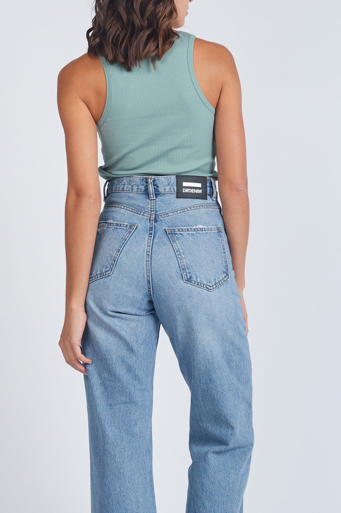 Echo High Straight Jeans - Blue Jay