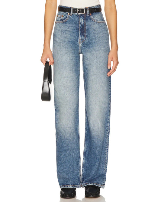 Echo High Straight Jeans - Bay Sky Fade