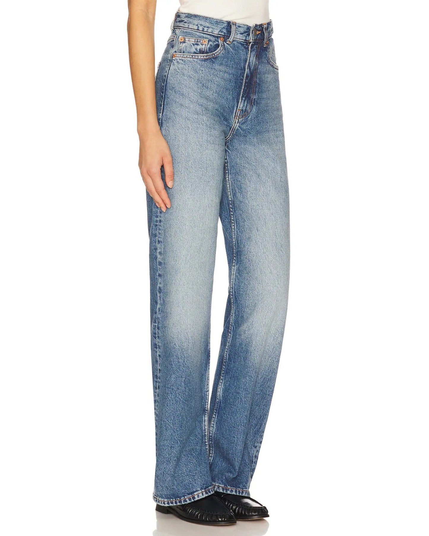 Echo High Straight Jeans - Bay Sky Fade