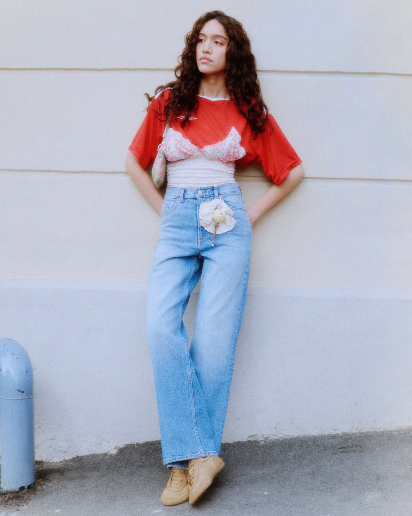 Echo High Straight Jeans - Bay Sky Fade