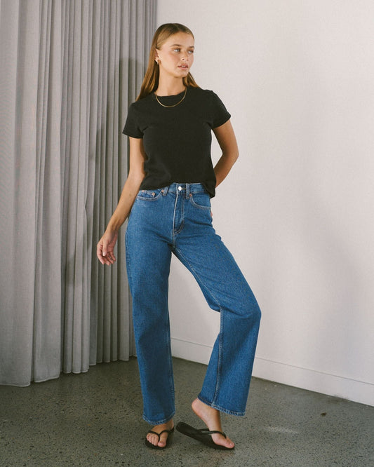 Echo High Straight Jeans - Bay Mid Retro