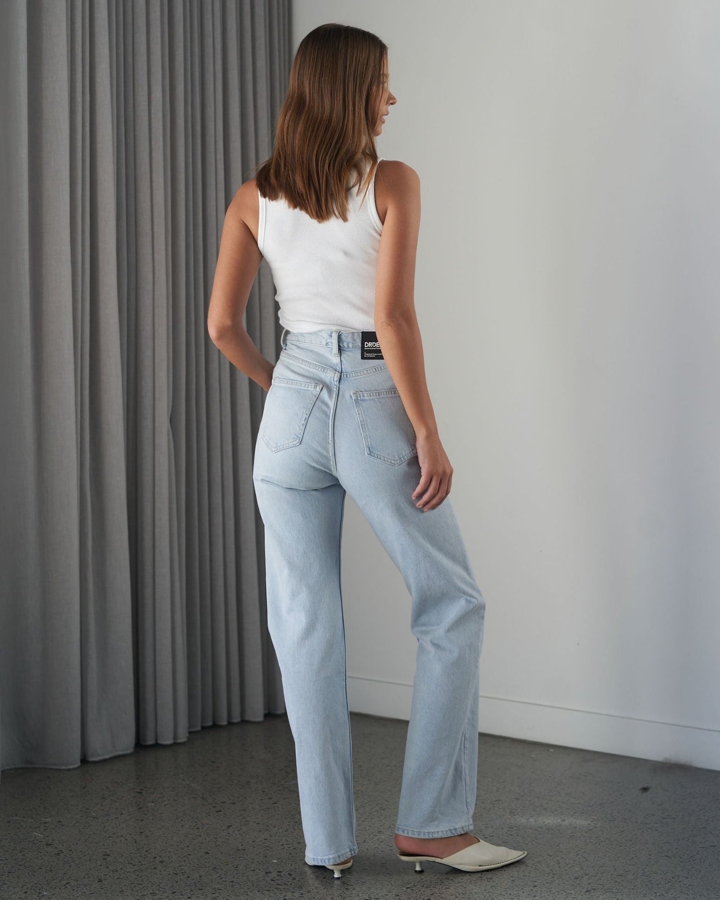 Echo High Straight Jeans - Bay Superlight Used