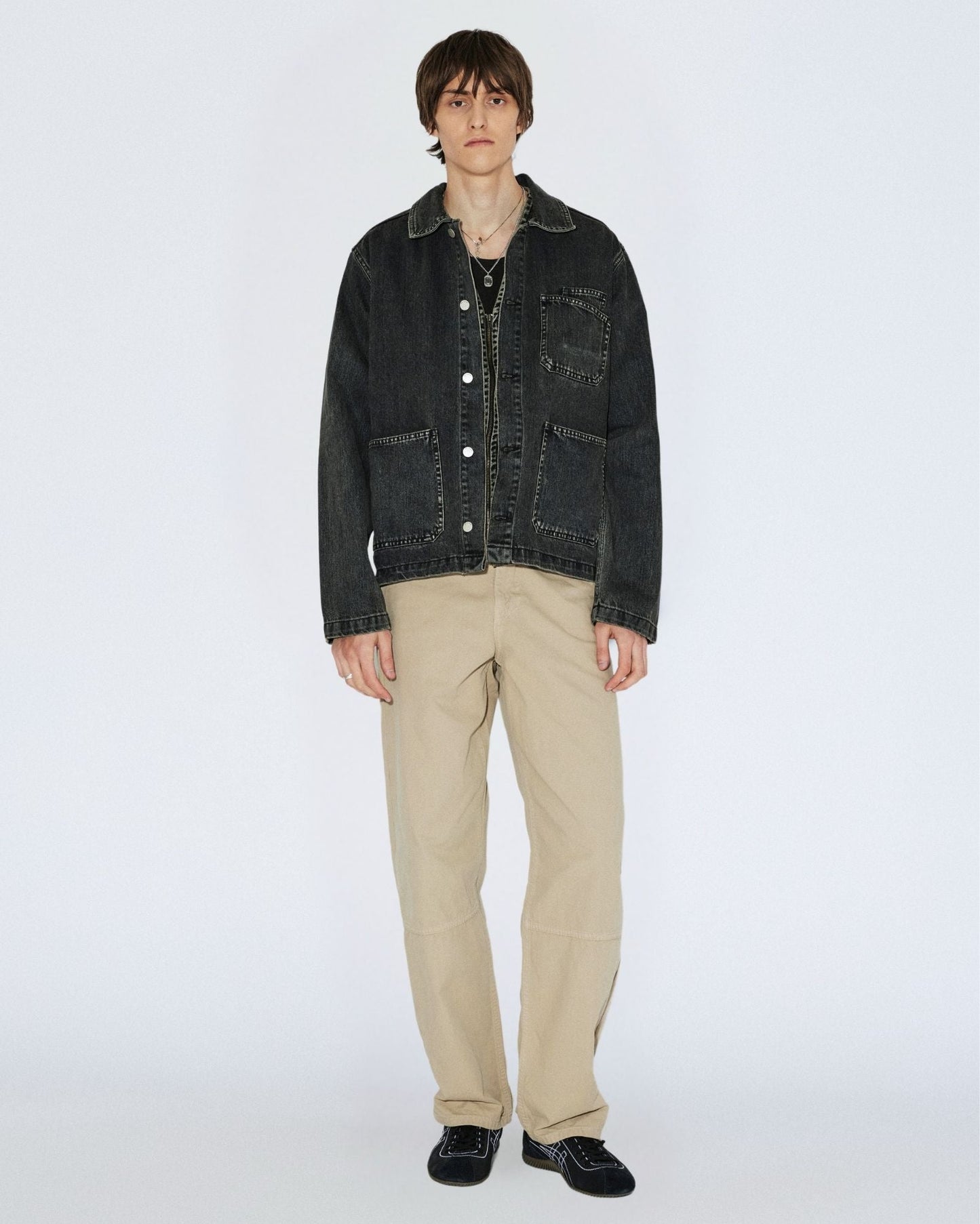 Evon Worker Jacket - Aged Black