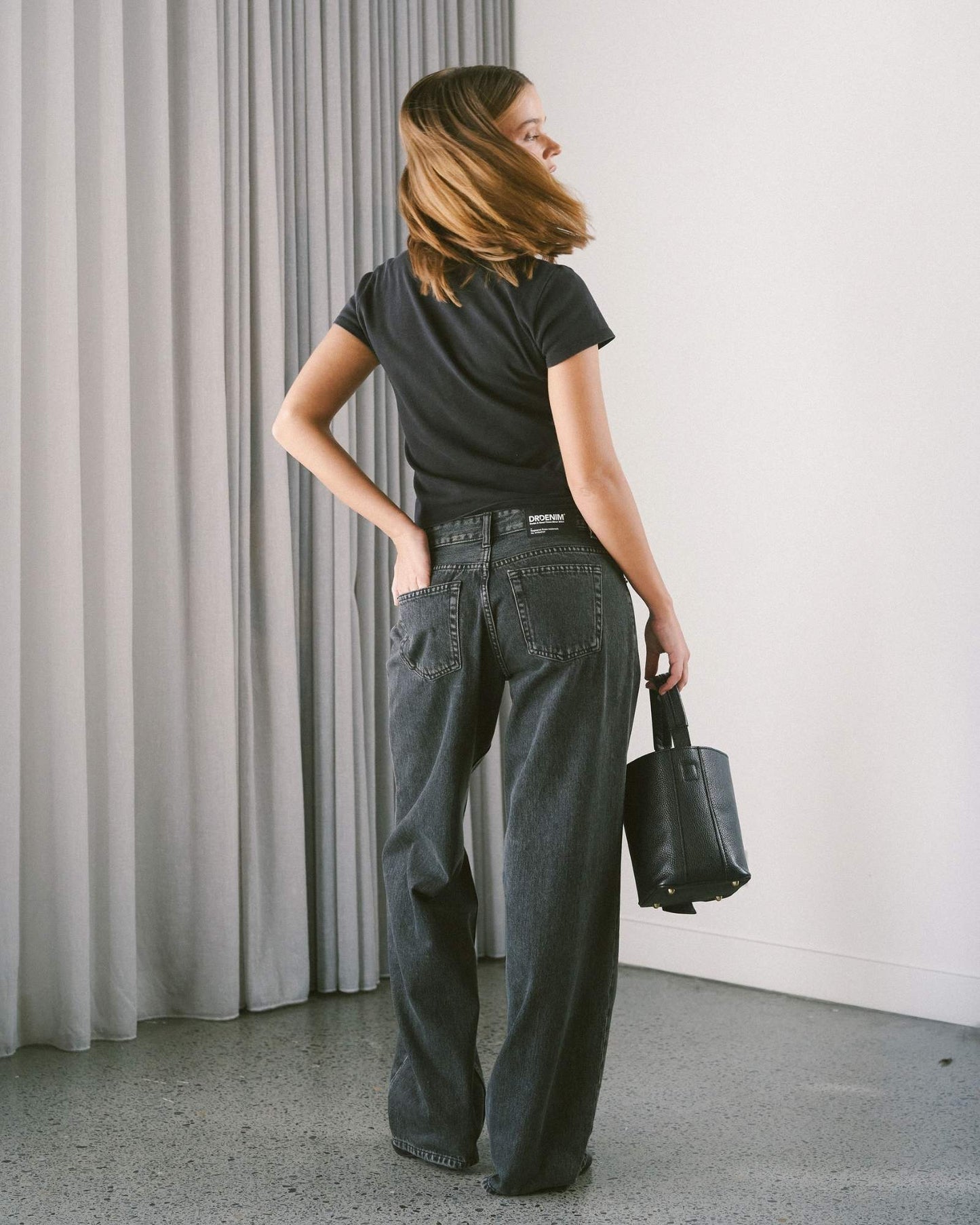 Hill Low Relaxed Jeans - Aged Black