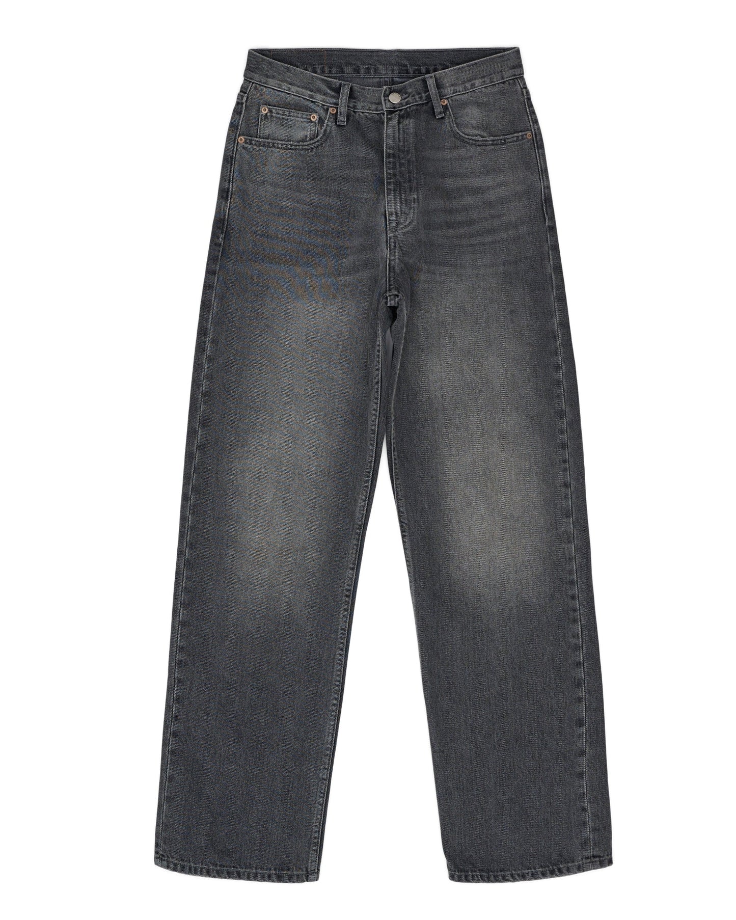 Omar Relaxed Jeans - Mid Grey Used