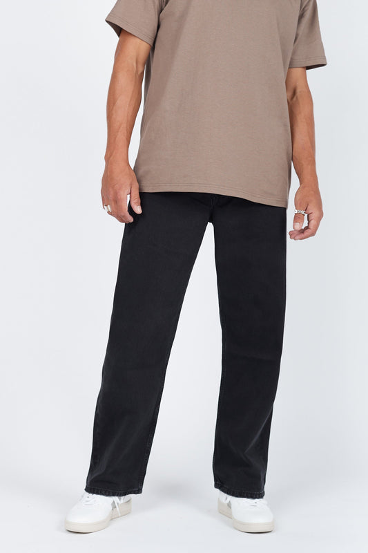 Omar Relaxed Jeans  - Worn Black