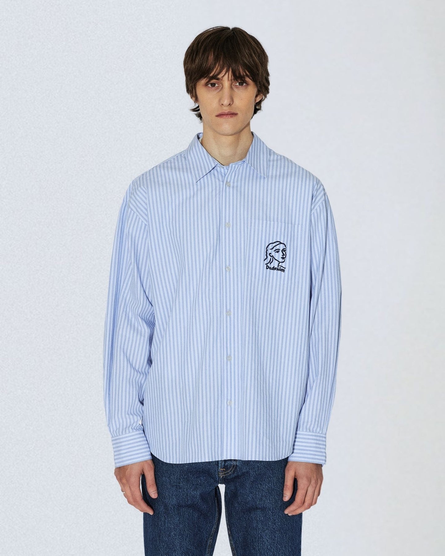 Wes Shirt - Lt Blue Stripe Draw