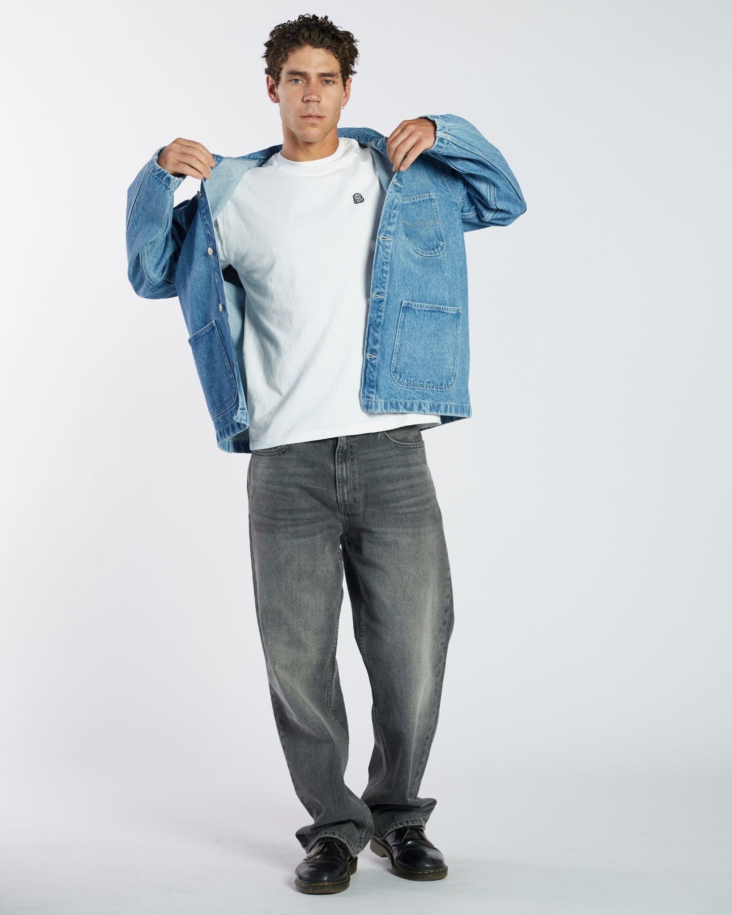 Devon Worker Jacket - Stream Sky Retro Contrast