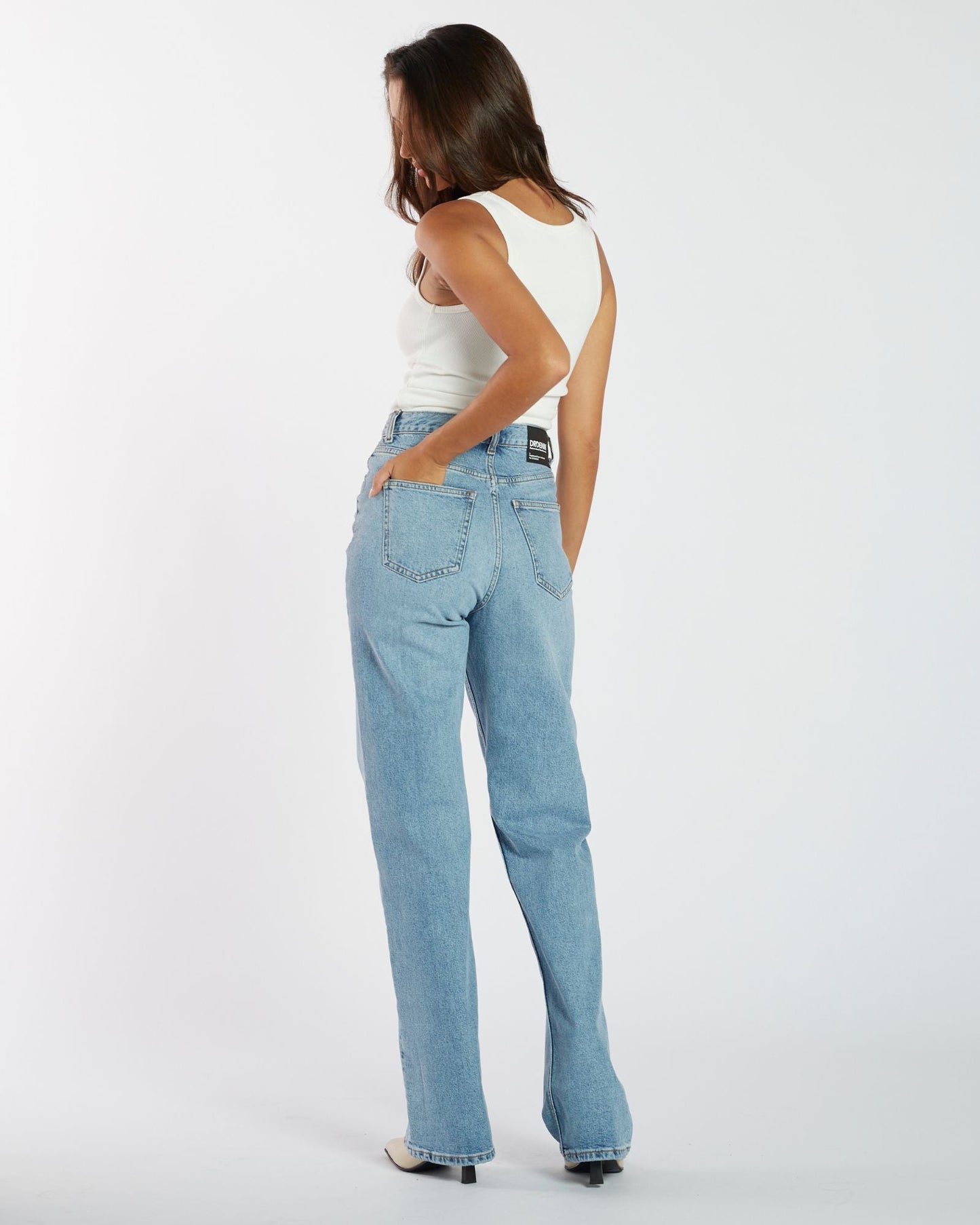 Echo High Straight Jeans - Bay Blue Jay