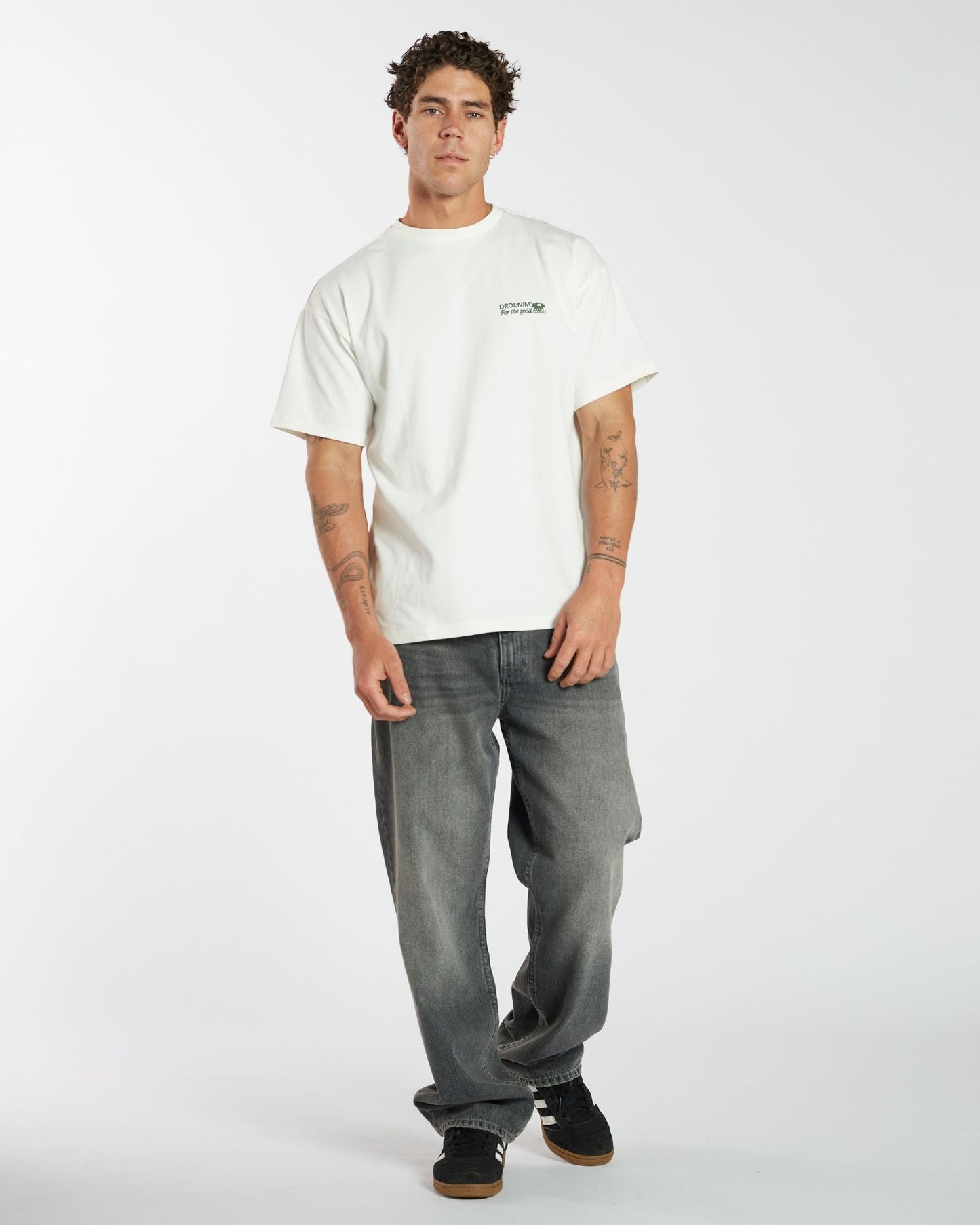 Omar Relaxed Jeans - Mid Grey Used